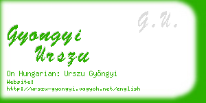 gyongyi urszu business card